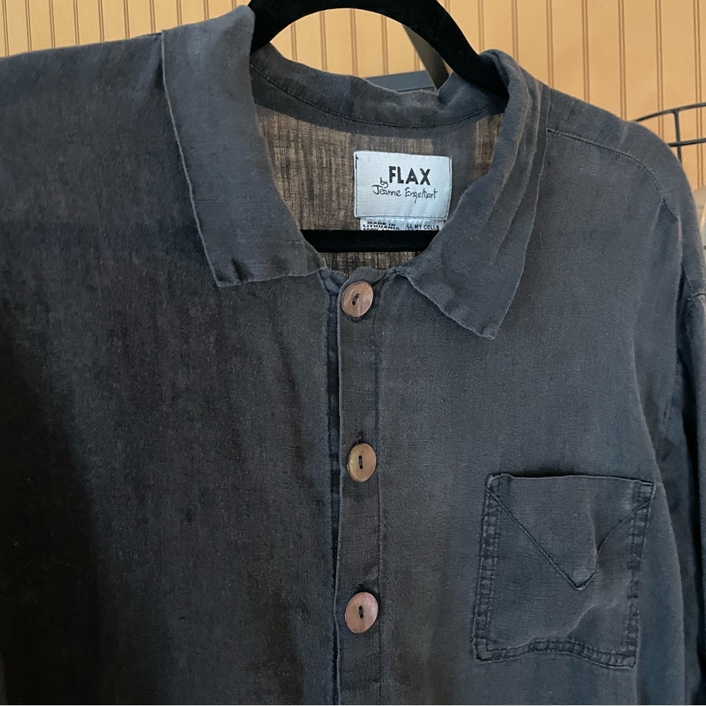 FLAX Long Sleeve Linen Button Up